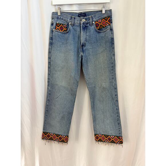 Blue Asphalt Denim - Blue Asphalt Embroidered Beaded Jeans – Size 9